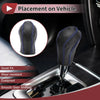 Nissan Maxima (2016-2023) Black Blue Faux Leather Car Gear Shift Knob Cover
