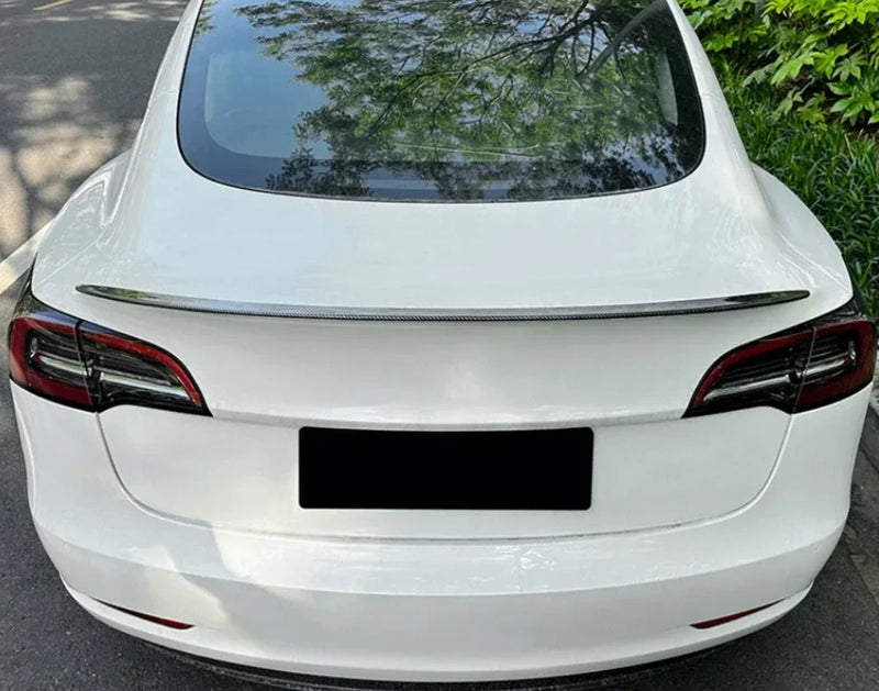 Tesla Model 3 Sedan Carbon Fiber Look Rear Trunk Spoiler Wing (2017-2023)