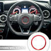 Mercedes Benz C Class C200L E300L GLA220 Red Steering Wheel Ring Cover Trim