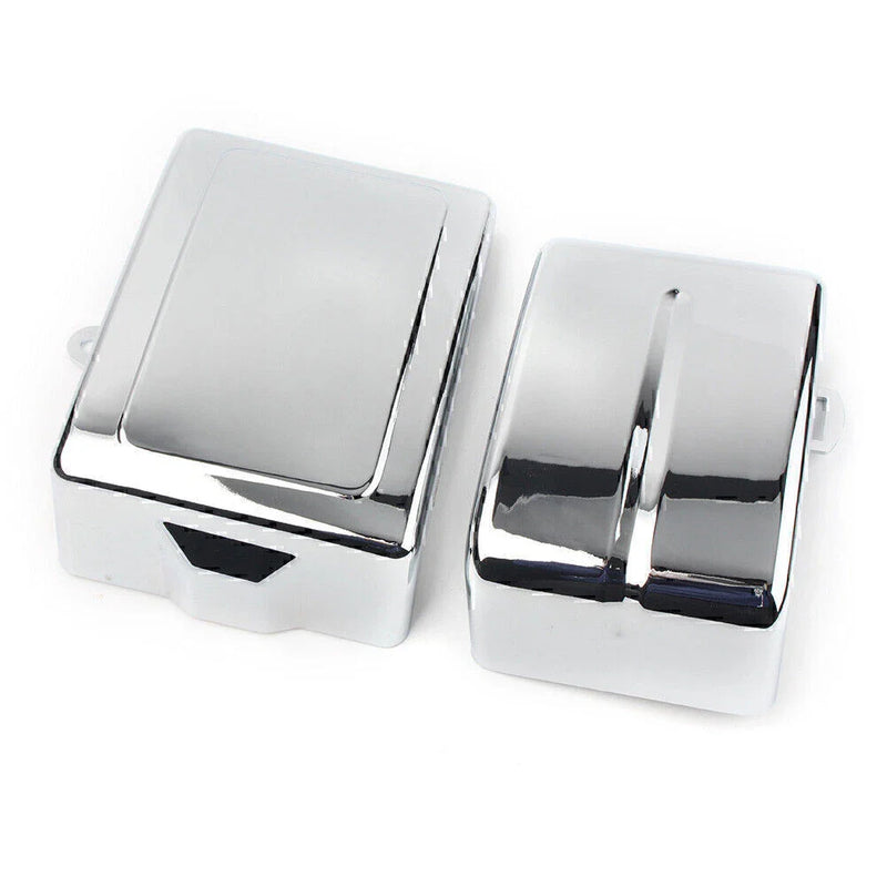 Harley Dyna Fat Bob Super Glide Chrome Battery Side Covers (2006-2017)