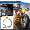 Motorcycle Brake Clutch Silver Tone Oil Hose Line 180cm