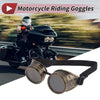 Motorcycle 1 x Riding Goggles Black Lens Bronze Tone Frame Glass ABS