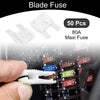 Car 50 Pcs Maxi Fuse 80A Blade Fuse
