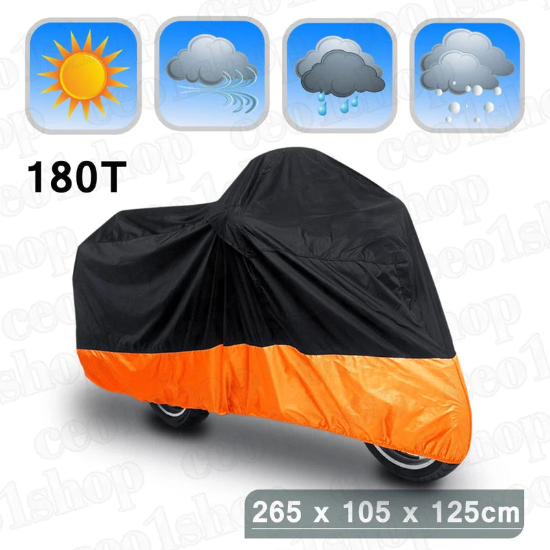 Yamaha V-Star XVS 650 1100 Silverado Black+Orange Motorcycle Cover