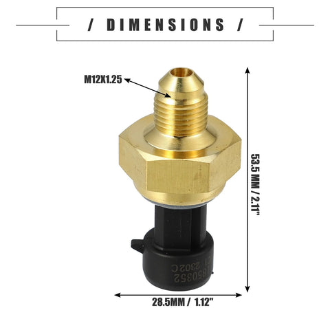 Ford F-250 (2005-2010) - Metal, Black Brass Tone Engine Oil Pressure Sensor