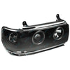 Landcruiser 80 Series Angel Eyes Projector Headlights w/ LED DRLs Black