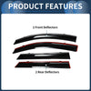 Hyundai Tucson Side Window Vent Visors Black 2016 Window Deflectors