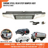 Isuzu D-Max Pickup Ute Rear Steel Chrome Bumper Bar (2012-2019)