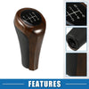 BMW Black Red Wood Pattern Automatic Transmission Gear Shift Knob 6 Speed