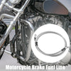 Motorcycle ATV Braided Brake Clutch Oil Hoses Line Pipe Silver Tone