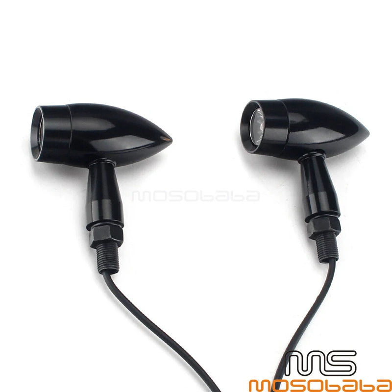 Harley Honda Kawasaki Yamaha Ducati Bullet Shape LED Turn Signal Lights