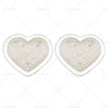 Heart 12V LED Side Marker Indicators - Clear Flash