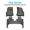 BYD Shark 3 Pcs 3D All-Weather TPE Floor Mat Set (2025-On)