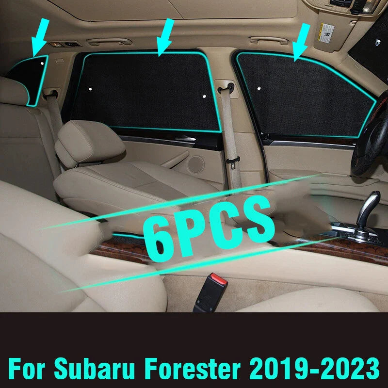 Side Window Privacy Sunshade / 6 x / Subaru Forester (2019–2023)