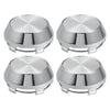 Universal 4 x ABS Chrome Silver Wheel Center Cap Rim Hub Cover 60mm (N/A)