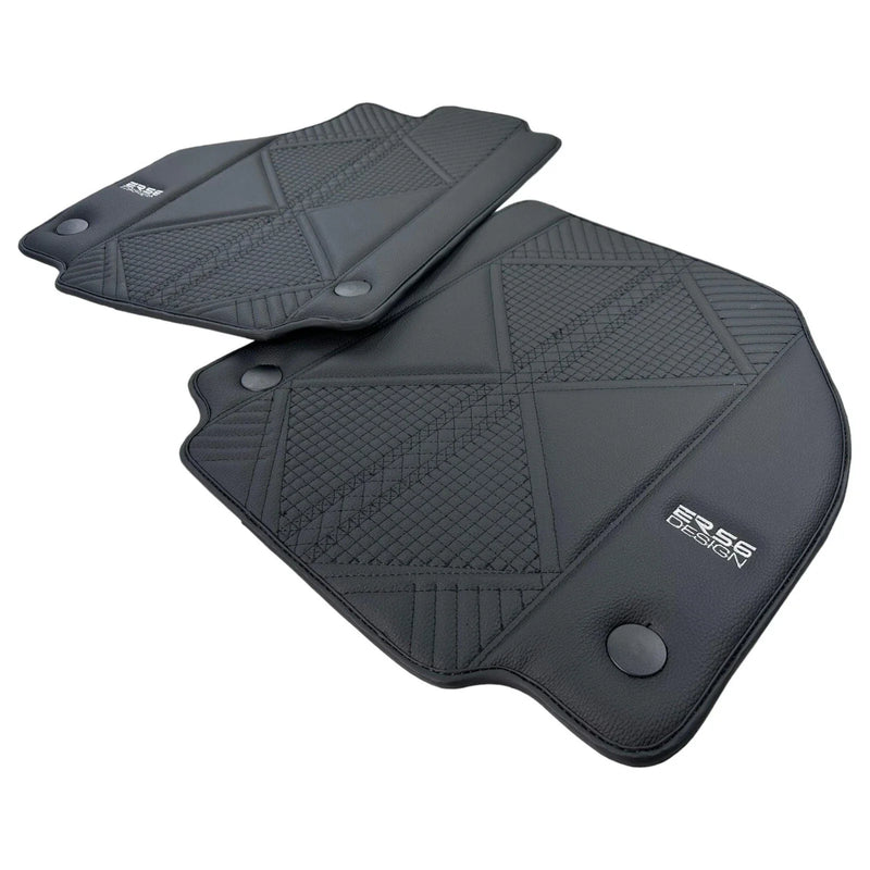 Ferrari 458 Italia Black Leather Floor Mats (2010-2015)