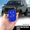 Chevrolet Suburban Silicone Key Fob Case Cover Black Blue (2015-2020)