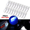 Car 12V 20 x T10 COB Blue LED License Plate Lights (194, 168, W5W)