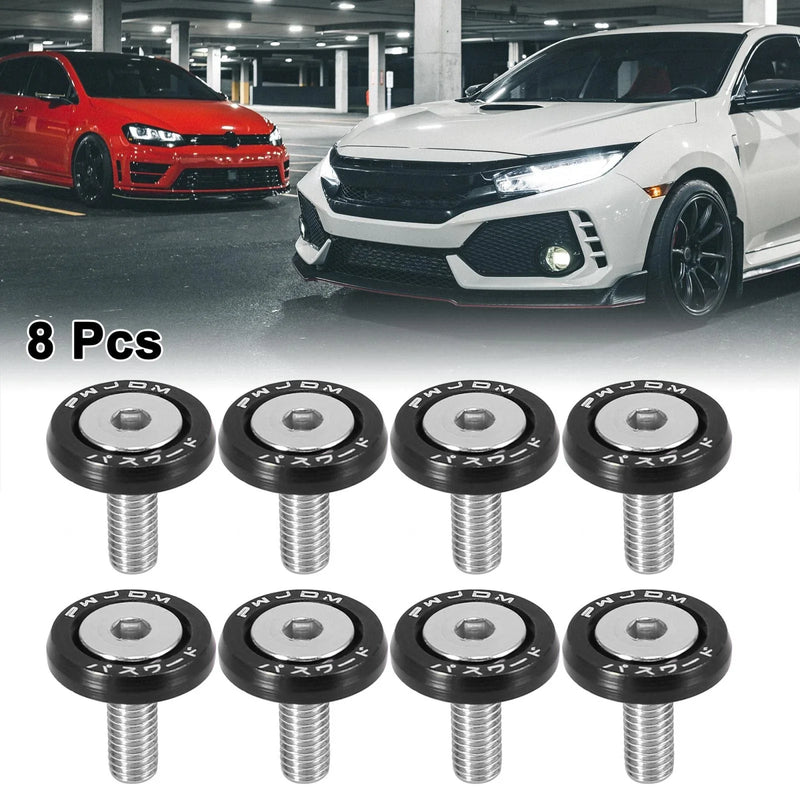 Motorcycle 8 x Fastener M6 Bumper Washer Bolt Trunk Mudguard Hatch
