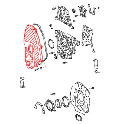 Timing Chain Belt Cover for Toyota Hilux Double Cab LN200 LN205 5L