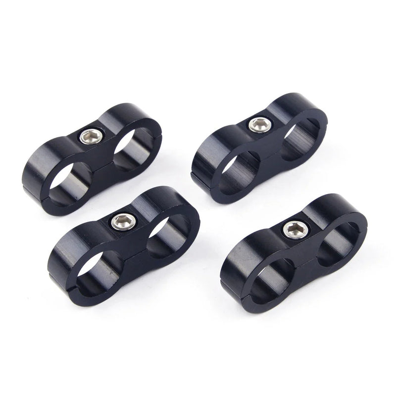 Braided AN10 Separator Clamp 4x Alloy Blue/Black