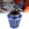 Motorcycle 38mm Air Filter Cleaner Round Tapered Blue