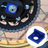 Motorcycle 2 x 15mm Hole Dia Chain Adjuster Block Tensioner Blue Metal