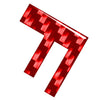 Car Badge Emblem Stickers Carbon Red Alphabet Letter Decals
