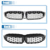 BMW 330i 330e M340i Diamond Star Silver Tone Front Hood Bumper Grille