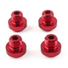 4 x Universal Motorcycle Mirror Hole Blanking Plugs M10 Screws Caps Red