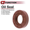 Oil Seal 22x42x10mm Rotary Shaft Seal FKM Rubber Brown 2 x Pcs