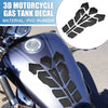1 x Universal 3D Gas Tank Decal 7.87x5.59 Tank Sticker Black