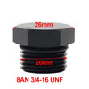Universal 2 x Aluminum 8AN Block Off Cap ORB Plug Male Fitting Adapters
