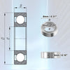 Car 5 Pcs 5x8x2.5mm SMR85ZZ Car Single Row Deep Groove Ball Bearings