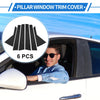Hyundai Kona 6 Pcs Black Door Pillar Window Trim (2018-2023)