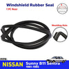 Windshield Rubber Rear w Moulding Hole Fits Nissan Sentra Sunny B11 4D 1981-85