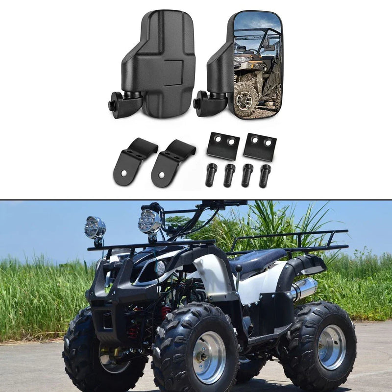 Polaris Rear View Mirrors Black Adjustable UTV