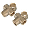 2 x Brake Line Pipe Brass T 3-Way Female Thread Distributor