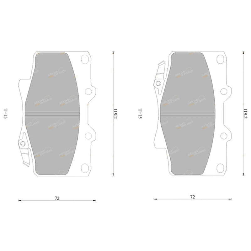 Hilux 4Runner RN130R YN130 Front Brake Pads Set (1989–1996)