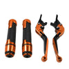 Suzuki GSXR750 Orange Extendable Brake Clutch Levers Grips Set
