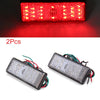 2 x Red LED Rectangle Bolt-on Motorcycle Reflector Tail Brake Turn Signal Light