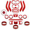 Jeep Wrangler JK 4 Door Red Car Interior Trim Kit (2011-2017)