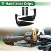 Motorcycle Hand Grips End Aluminum Alloy Rubber Black