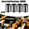 4 x LM13UU 13mm IDx23mm ODx32mm Length Car Linear Ball Bearings Silver Tone