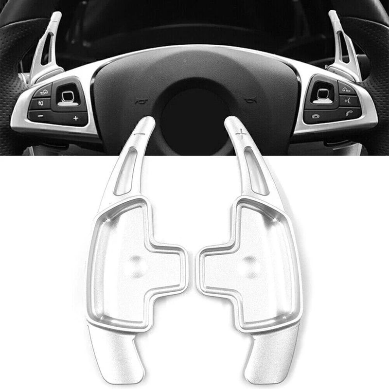 Mercedes-Benz A B C E CLA CLS GLA GLC Silver Shift Paddle Extension
