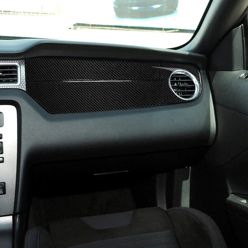Ford Mustang 2009-2013 Carbon Fiber Parts Passenger Dashboard Cover Trim Fit