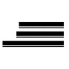 3 x Car Hood Roof Trunk Racing Stripe Vinyl Decal Stickers