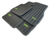 BMW Models with Leather ER56 Design Green Sewing Floor Mats (1990-2022)
