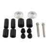 Motorcycle Dirt Bike - Silver 7/8'' Handle Bar End Grips Caps