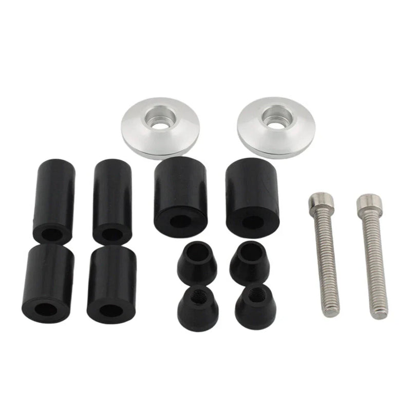 Motorcycle Dirt Bike - Silver 7/8'' Handle Bar End Grips Caps
